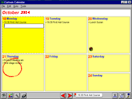 Cartoon Calendar
