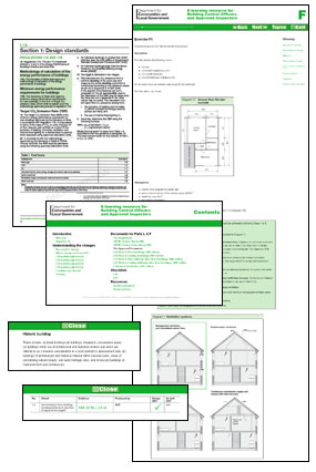 Sample screens from XML/HTML-based e-learning package