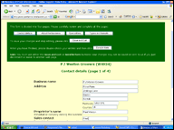 Electronic data capture via a web form